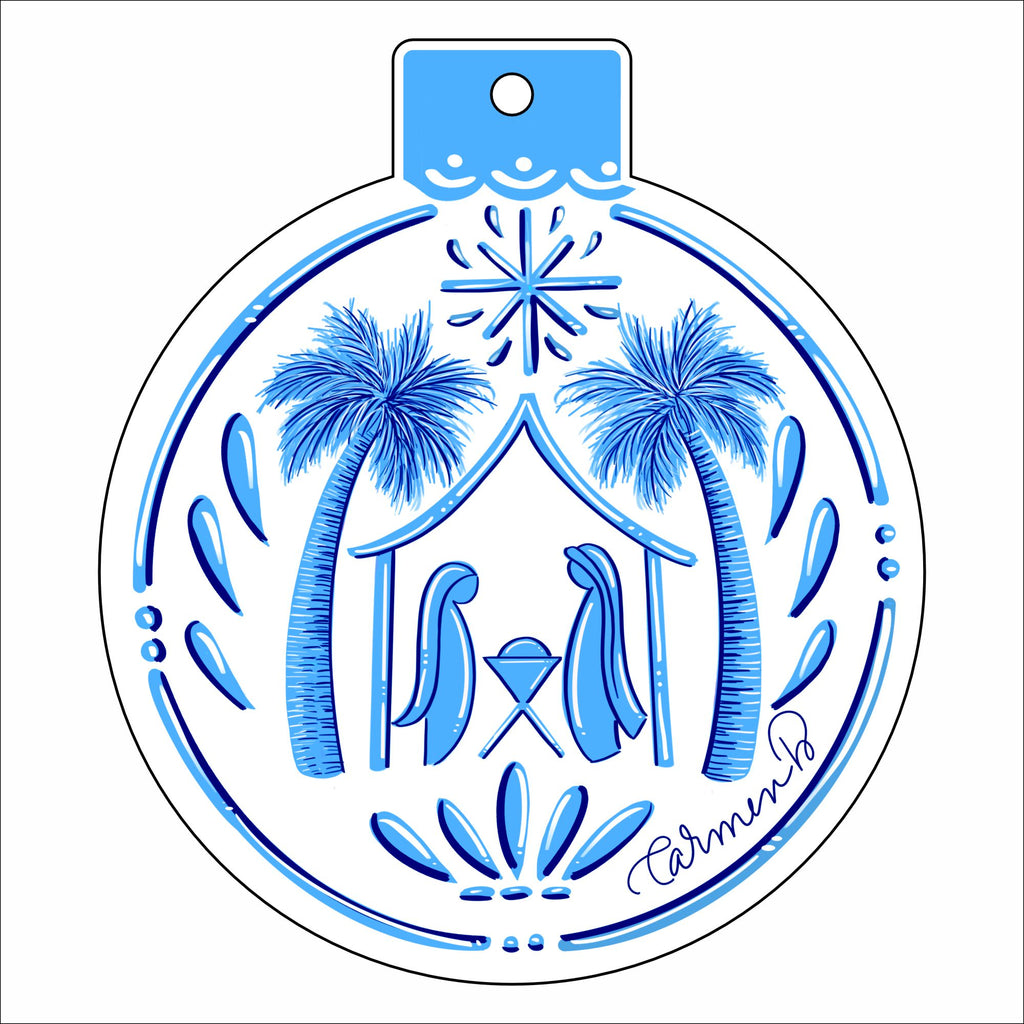 CAR-001 Nativity | 0.25in. Acrylic Ornament | Bulk (Batch of 55)