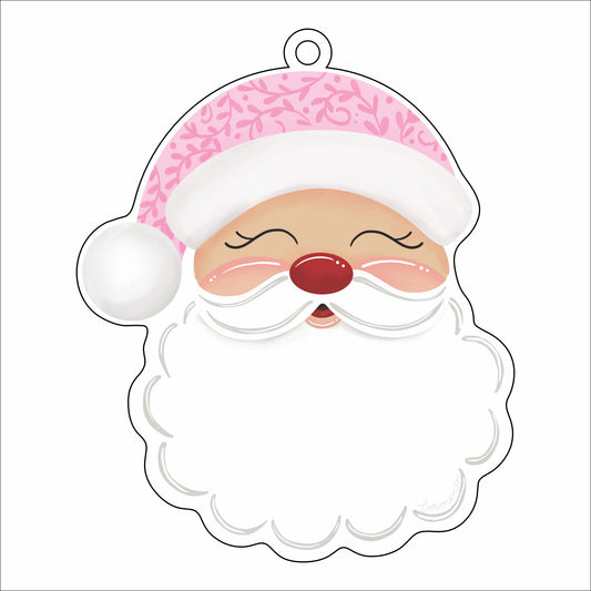 CAR-005 Pink Santa | 0.25in. Acrylic Ornament | Case (bundle of 25)