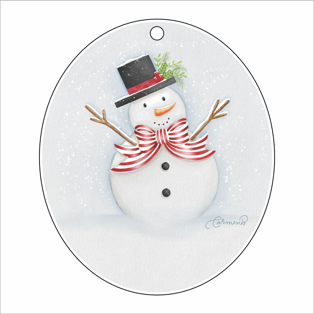 CAR-006 Snowman | 0.25in. Acrylic Ornament | Mix and  Match (any 10+)