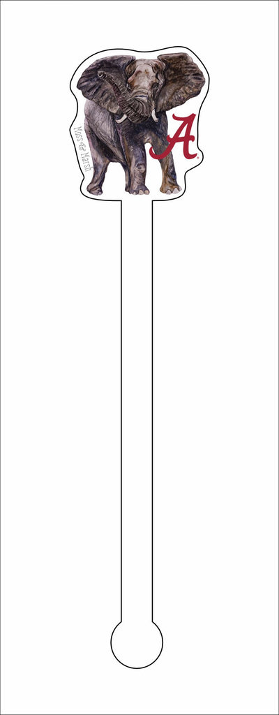 CBR-006 AL Elephant | 0.125in. Acrylic Drink  Stirrer | Case Bundle of 25