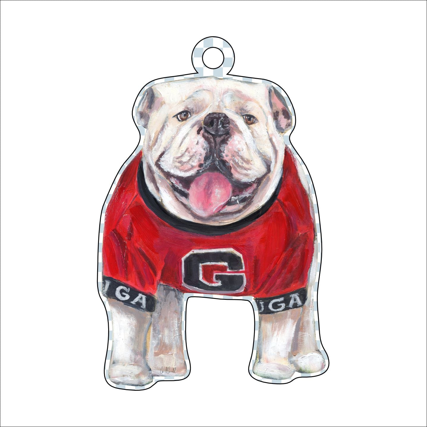 UGA Bulldog | 0.25in. Acrylic Ornament | Case (any 10+)
