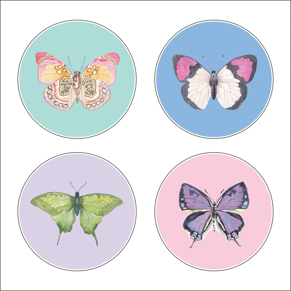 CCRT-002 Summer Coaster | 0.50in. Acrylic Coaster (no cork) | (Pack of 4)