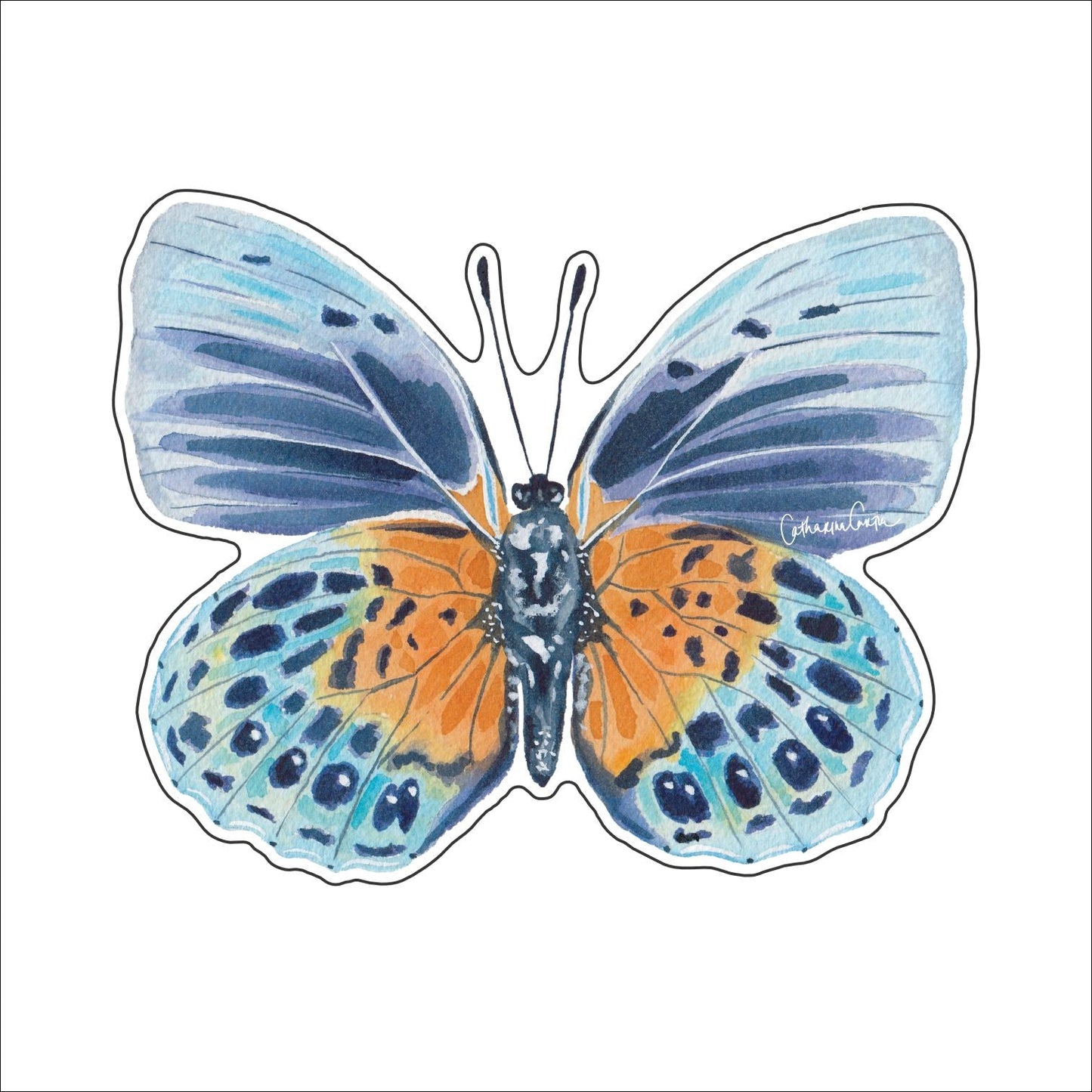 CCRT-100 Blue Autumn Butterfly Mini | 0.50Acrylic Mini | Case of 25