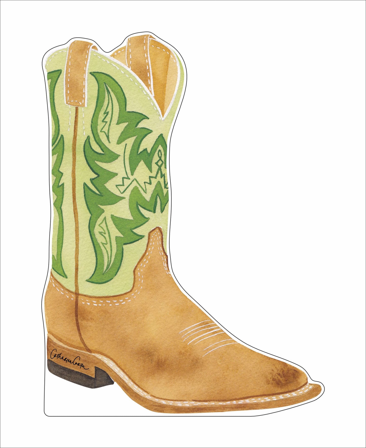 CCRT-068 Green Boot | 0.75in. Acrylic Contour | Case Bundle of 25