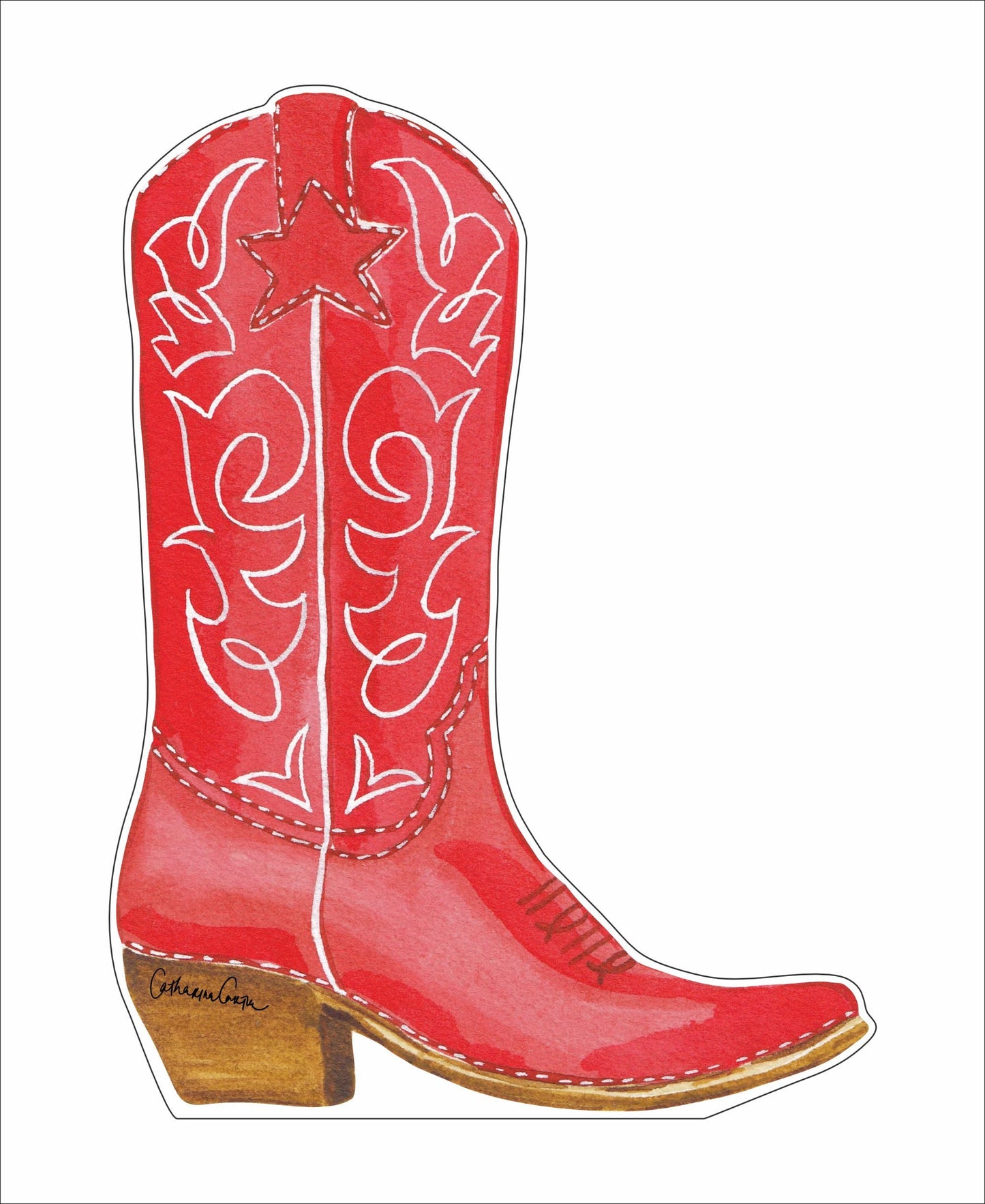 CCRT-070 Red Boot | 0.75in. Acrylic Contour |