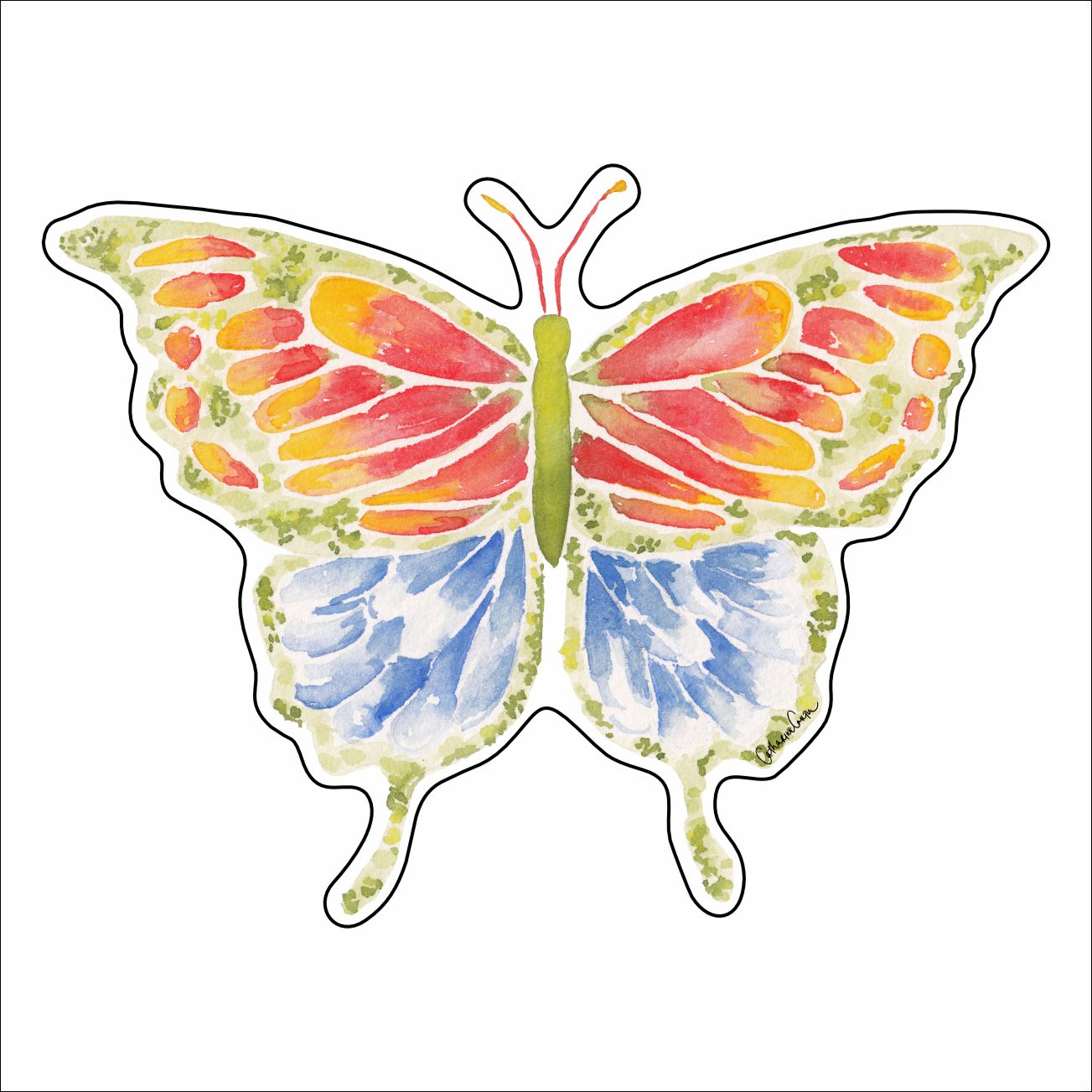 CCRT-075 Sunset Butterfly Mini | 0.50in. Acrylic Contour |