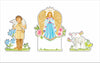 CCRT-114 Nativity 3 piece set Sheep, Shepherd Boy, Angel | 0.75 Acrylic Contour