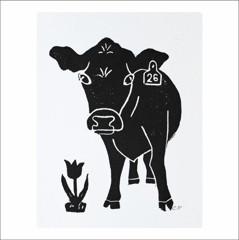 CFA-004  Two-Six Cow Magnet | 0.125Acrylic Magnet |