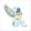 CHA-008 Greenville's Gift Blue Bird Ornament | 0.25in. Acrylic Ornament | Case (any 10+)