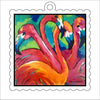 CHM-009 Flamingos Ornament | 0.25Acrylic Ornament |