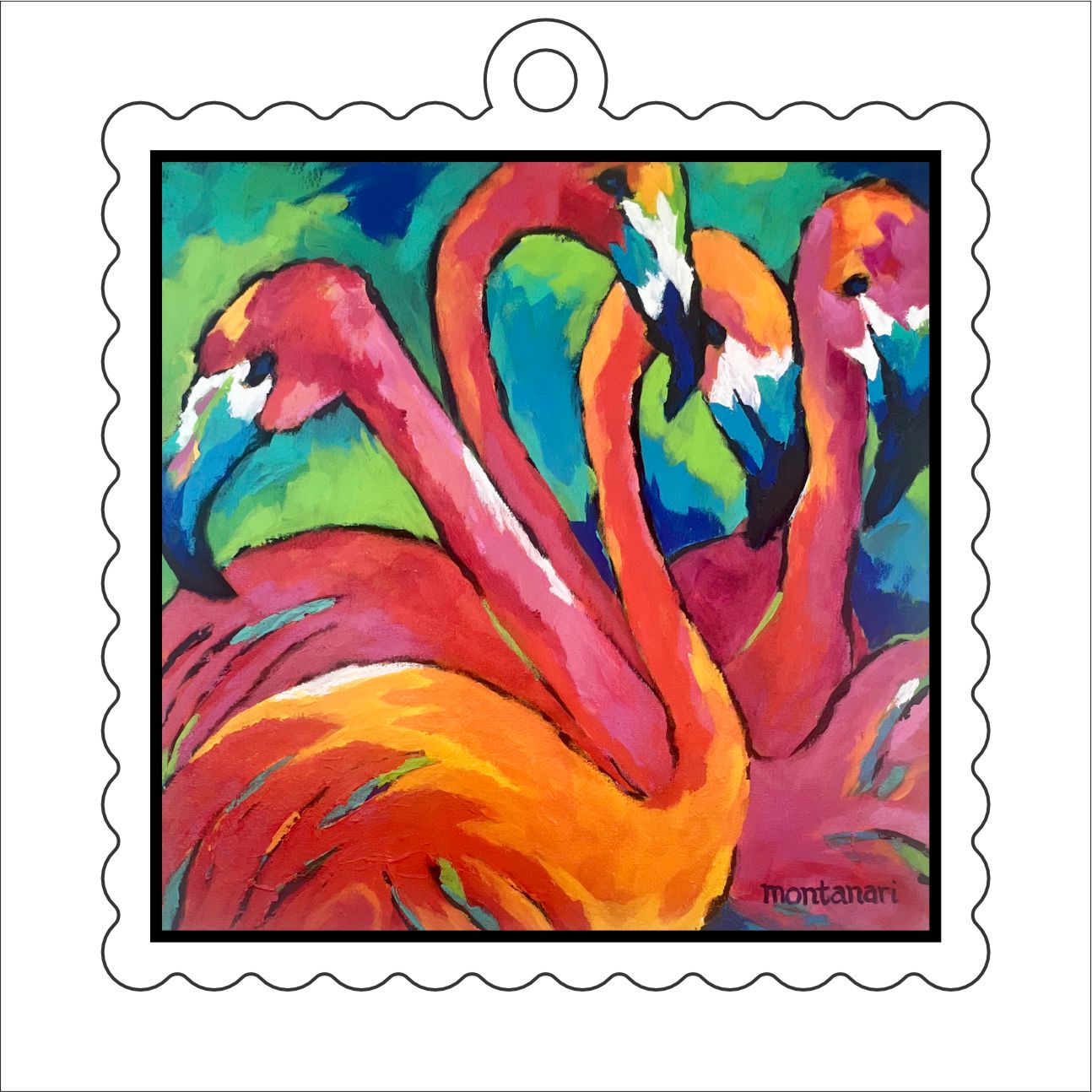 CHM-009 Flamingos Ornament | 0.25Acrylic Ornament |