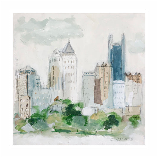CHR-004 Midtown in Blue Large | Watercolor  |