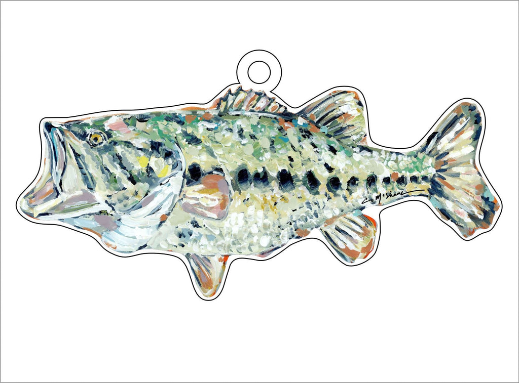 Gone Fishing Bass | 0.25in. Acrylic Ornament | Case of 25