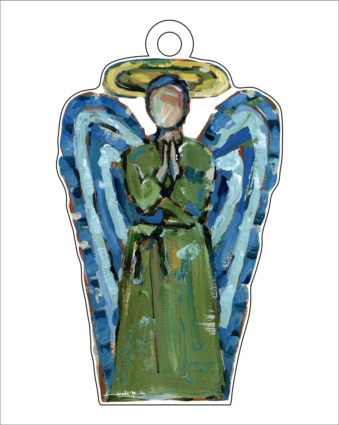 Angel Male | 0.25in. Acrylic Ornament | Mix and Match (any 10+)