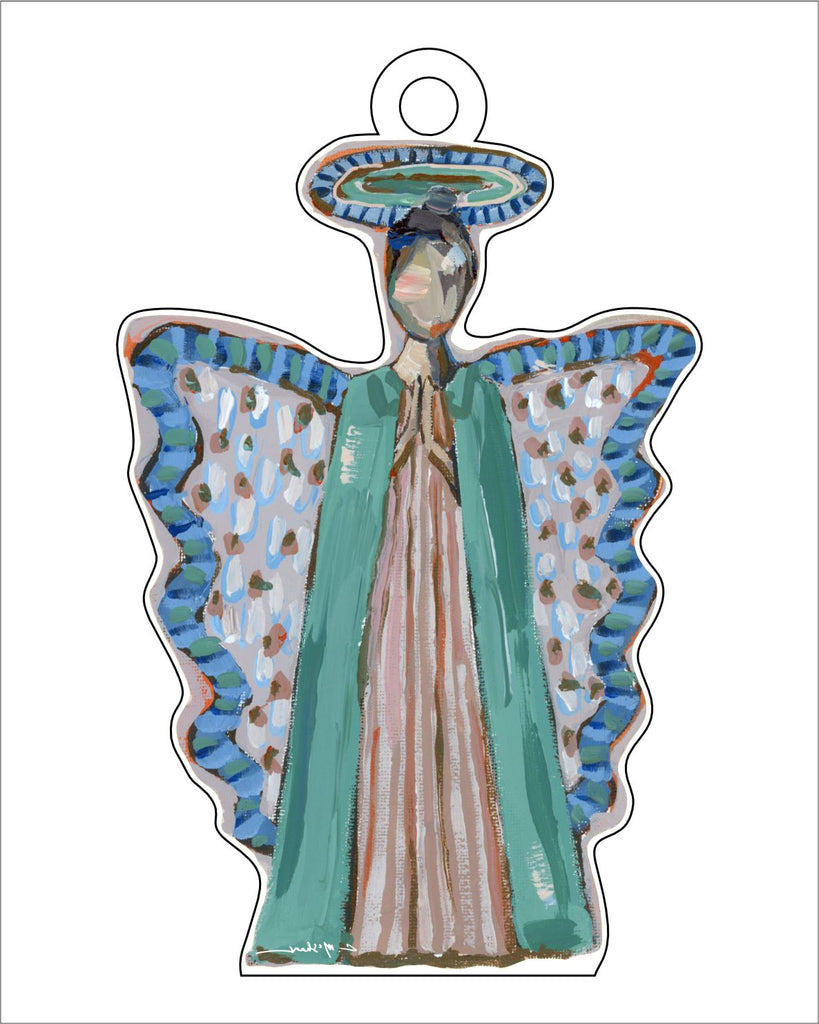 Angel Brunette | 0.25in. Acrylic Ornament | Mix and Match (any 10+)