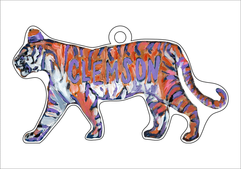 Clemson Tiger Sideprofile | 0.25in. Acrylic Ornament | Case of 25