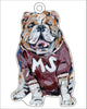 Mississippi Bulldogs | 0.25in. Acrylic Ornament | Case of 25