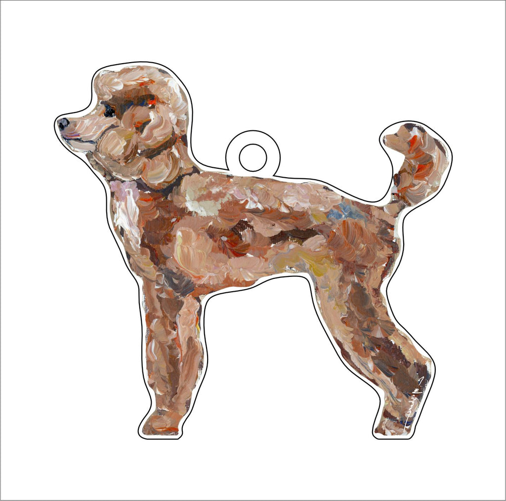 Apricot Poodle | 0.25in. Acrylic Ornament | Mix and Match (any 10+)