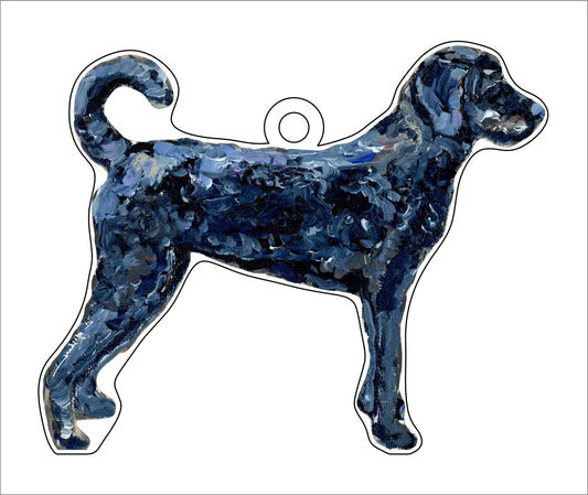 Black Labradoodle | 0.25in. Acrylic Ornament | Mix and Match (any 10+)