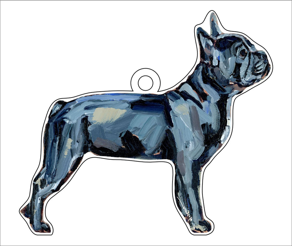 Blue Frenchie | 0.25in. Acrylic Ornament | Case of 25