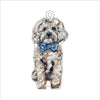 Cavapoo Blonde Blue Bow | 0.25in. Acrylic Ornament | Mix and Match (any 10+)