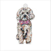 Cavapoo Blonde Pink Bow | 0.25in. Acrylic Ornament | Mix and Match (any 10+)