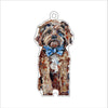 Cavapoo Red Blue Bow | 0.25in. Acrylic Ornament |  Case of 25