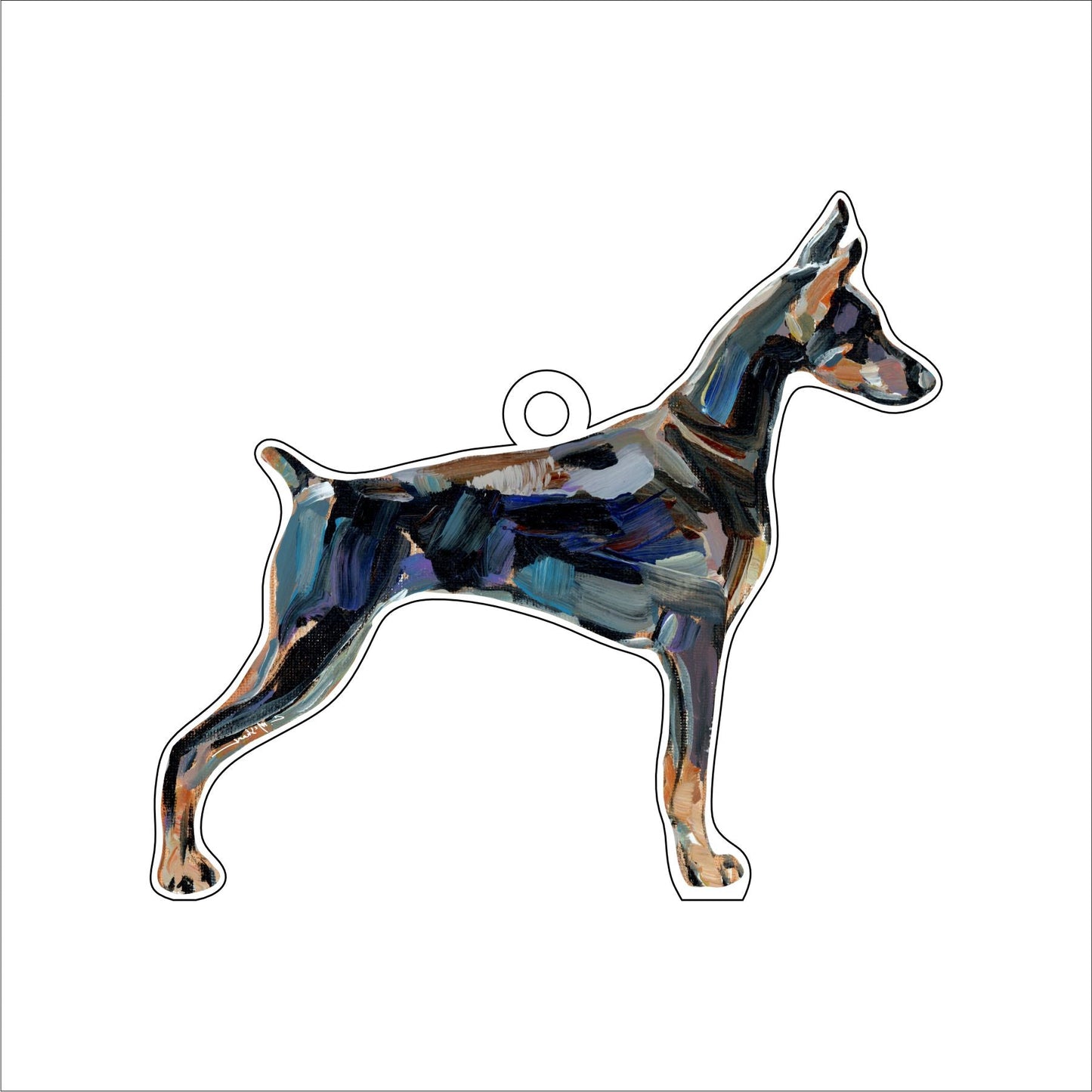 Doberman | 0.25in. Acrylic Ornament | Case of 25
