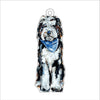 Doodle Black and White Blue Bandana | 0.25in. Acrylic Ornament | Mix and Match (any 10+)