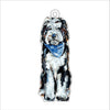 Doodle Black and White Blue Bandana | 0.25in. Acrylic Ornament |  Case of 25