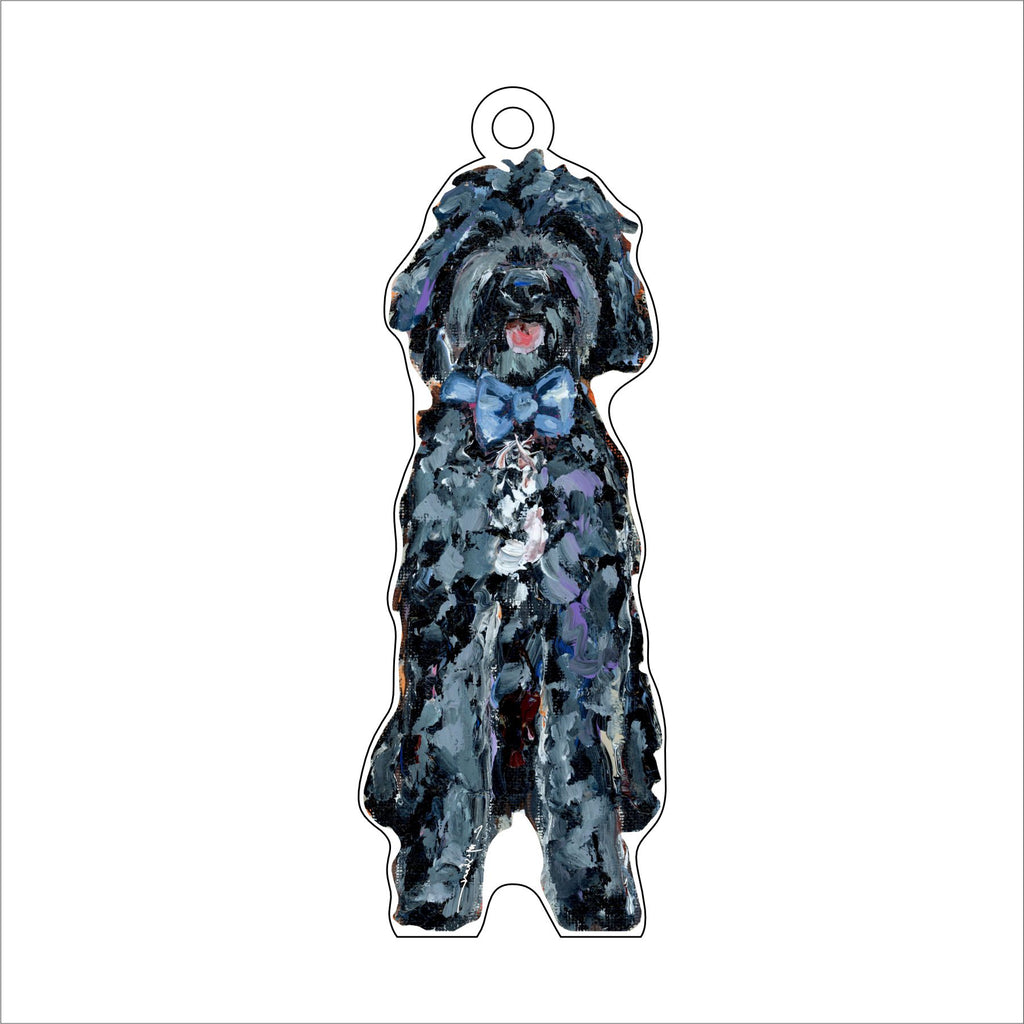 Doodle Black Blue Bow | 0.25in. Acrylic Ornament | Mix and Match (any 10+)