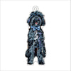 Doodle Black Blue Bow | 0.25in. Acrylic Ornament |  Case of 25
