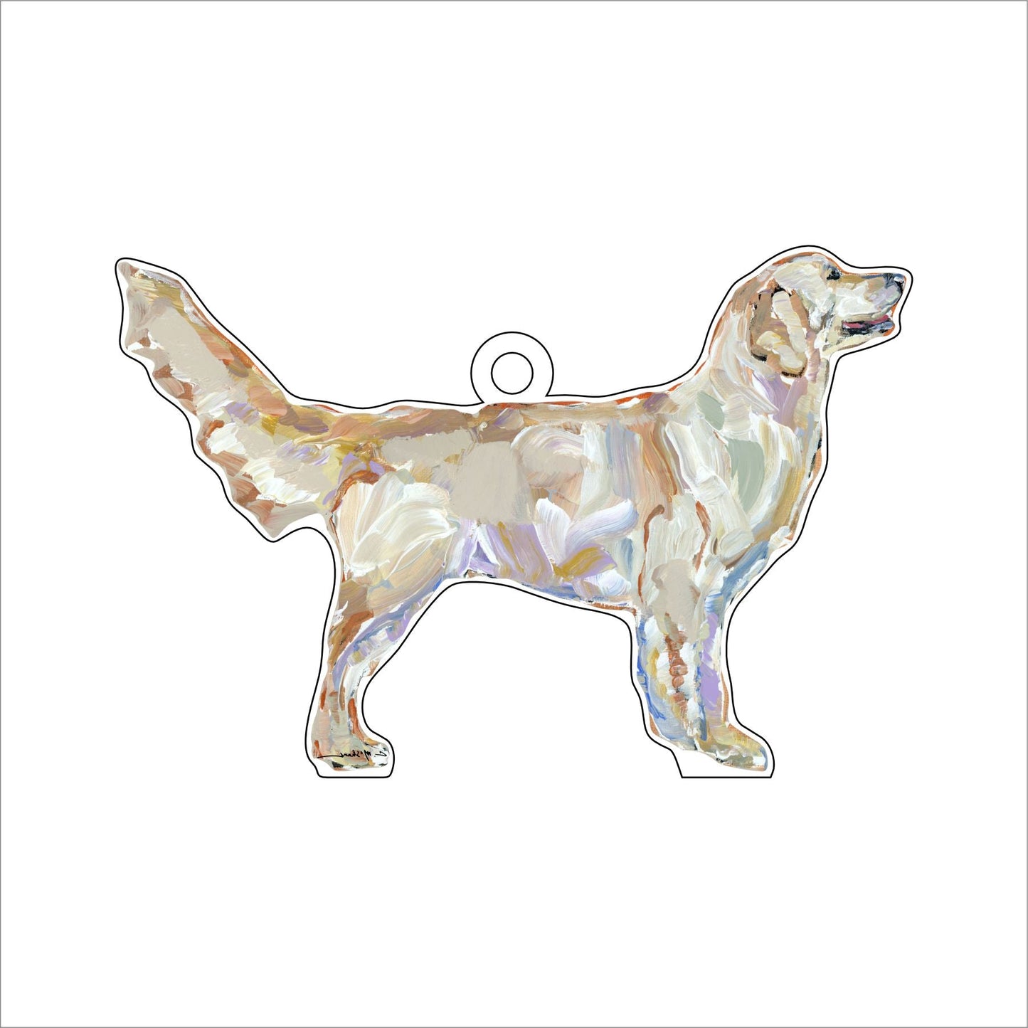 Golden Retriever | 0.25in. Acrylic Ornament | Case of 25