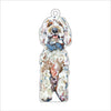 Goldendoodle Blue Bow | 0.25in. Acrylic Ornament |  Case of 25