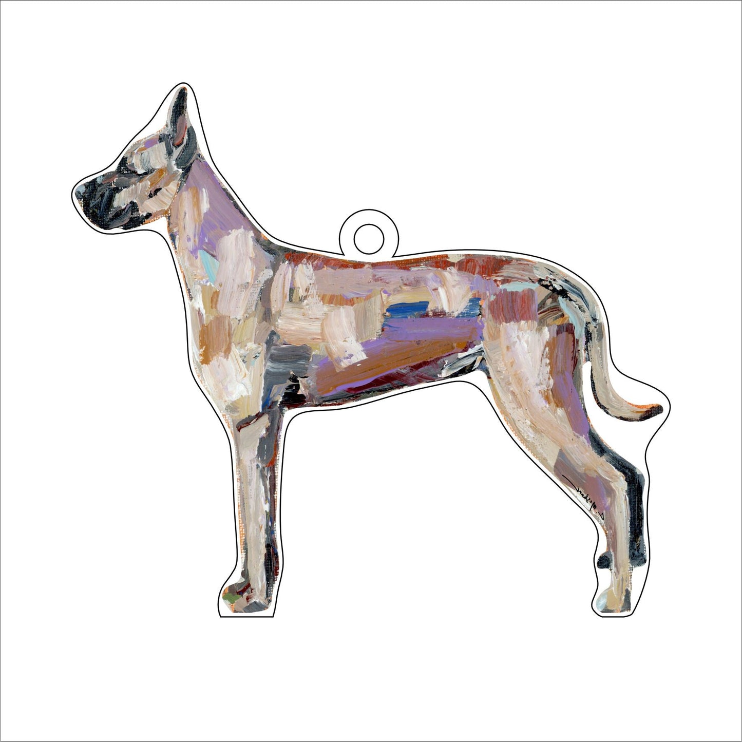 Great Dane Fawn | 0.25in. Acrylic Ornament | Case of 25