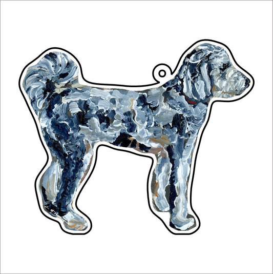 CMS-1079-C10 Aussiedoodle Standing Bag Charm | 0.125Acrylic Bag Charm | Case of 10