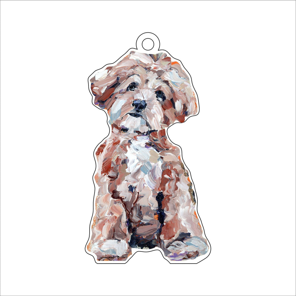 Maltipoo Apricot | 0.25in. Acrylic Ornament | Case of 25
