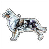 CMS-1081-C10 Australian Shepherd Blue Merle Bag Charm | 0.125Acrylic Bag Charm | Case of 10