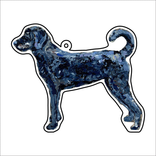 CMS-1089-C10 Black Labradoodle Bag Charm | 0.125Acrylic Bag Charm | Case of 10