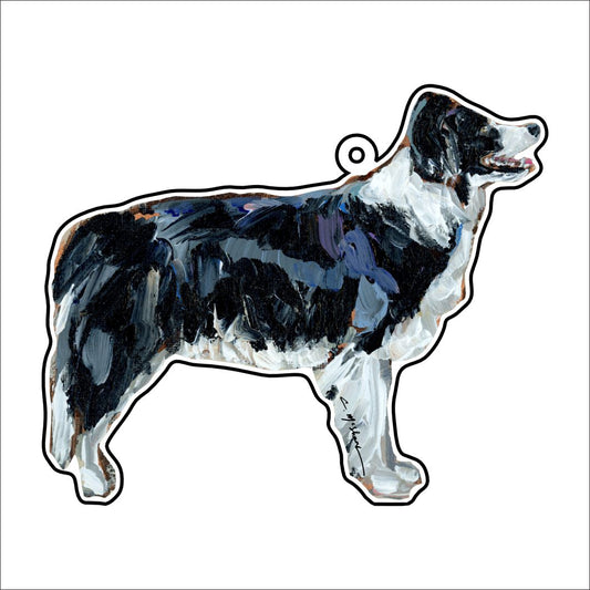 CMS-1093-C10 Border Collie Bag Charm | 0.125Acrylic Bag Charm | Case of 10