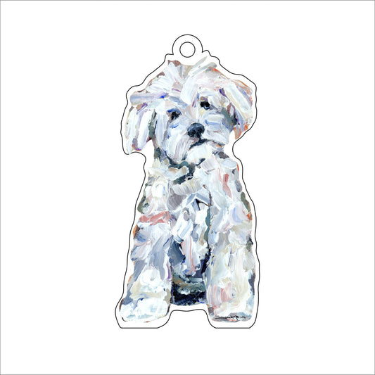Maltipoo White | 0.25in. Acrylic Ornament | Case of 25