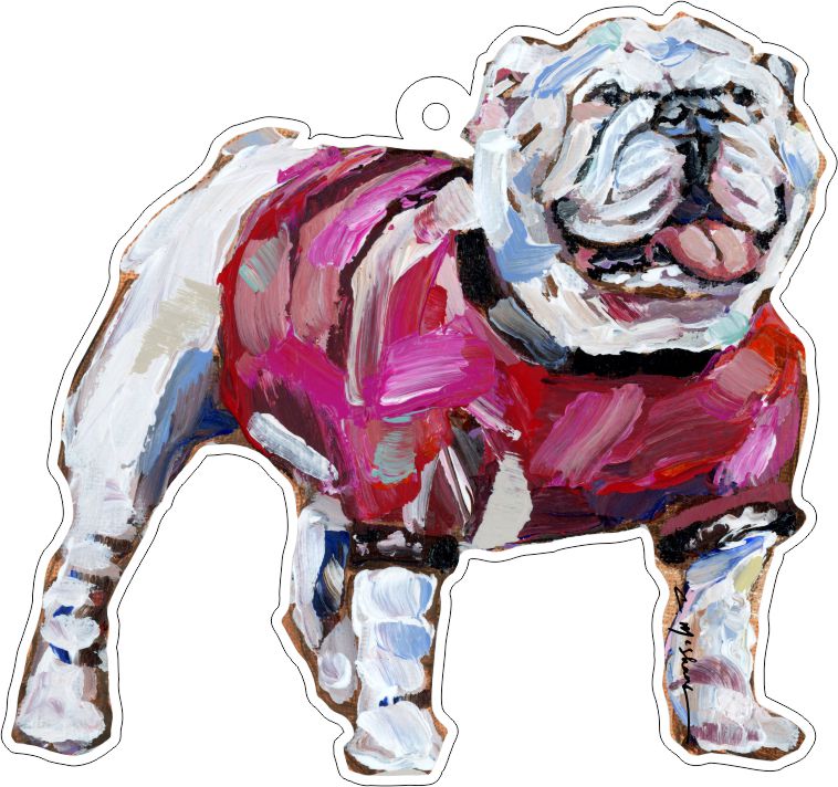 CMS-1102-C10 Bulldog Red* Bag Charm | 0.125Acrylic Bag Charm | Case of 10