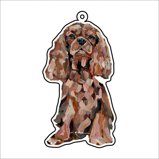 CMS-1107-C10 Cavalier King Charles Ruby Sitting Bag Charm | 0.125Acrylic Bag Charm | Case of 10