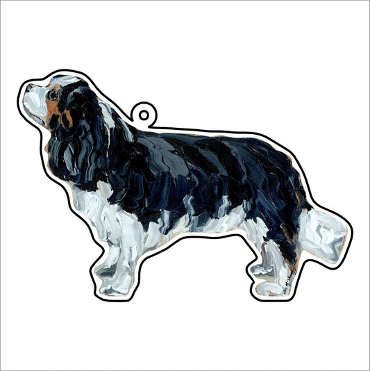 CMS-1108-C10 Cavalier King Charles Tri Bag Charm | 0.125Acrylic Bag Charm | Case of 10