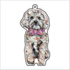 CMS-1110-C10 Cavapoo Blonde with Pink Bow Bag Charm | 0.125Acrylic Bag Charm | Case of 10