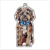 CMS-1111-C10 Cavapoo Red with Blue Bow Bag Charm | 0.125Acrylic Bag Charm | Case of 10