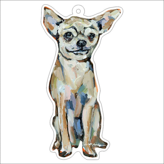 CMS-1114-C10 Chihuahua Light Sitting Bag Charm | 0.125Acrylic Bag Charm | Case of 10