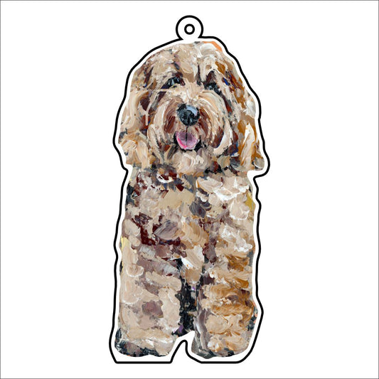 CMS-1116-C10 Cockapoo Blonde Bag Charm | 0.125Acrylic Bag Charm | Case of 10