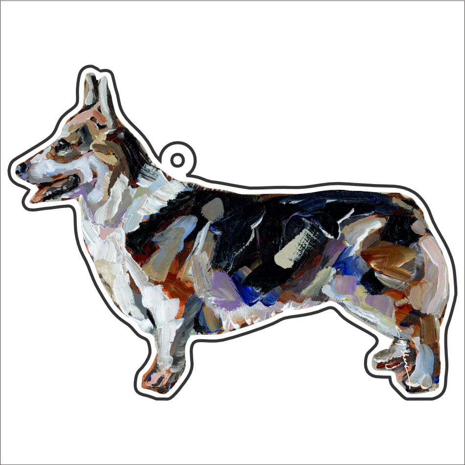 CMS-1118-C10 Corgi Tri Bag Charm | 0.125Acrylic Bag Charm | Case of 10