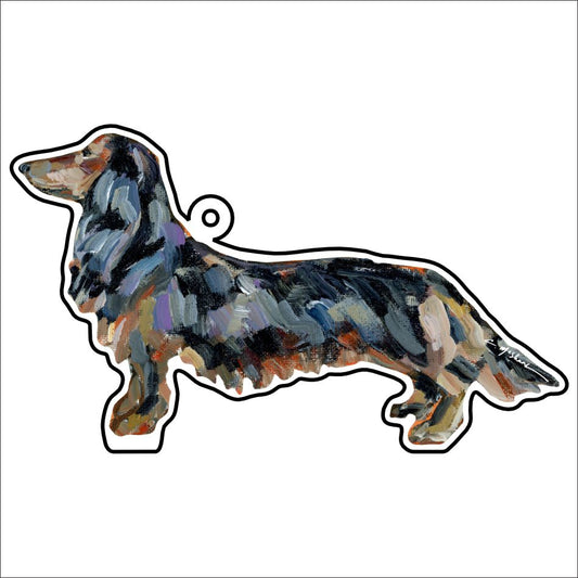 CMS-1120-C10 Dachshund Black & Tan Bag Charm | 0.125Acrylic Bag Charm | Case of 10